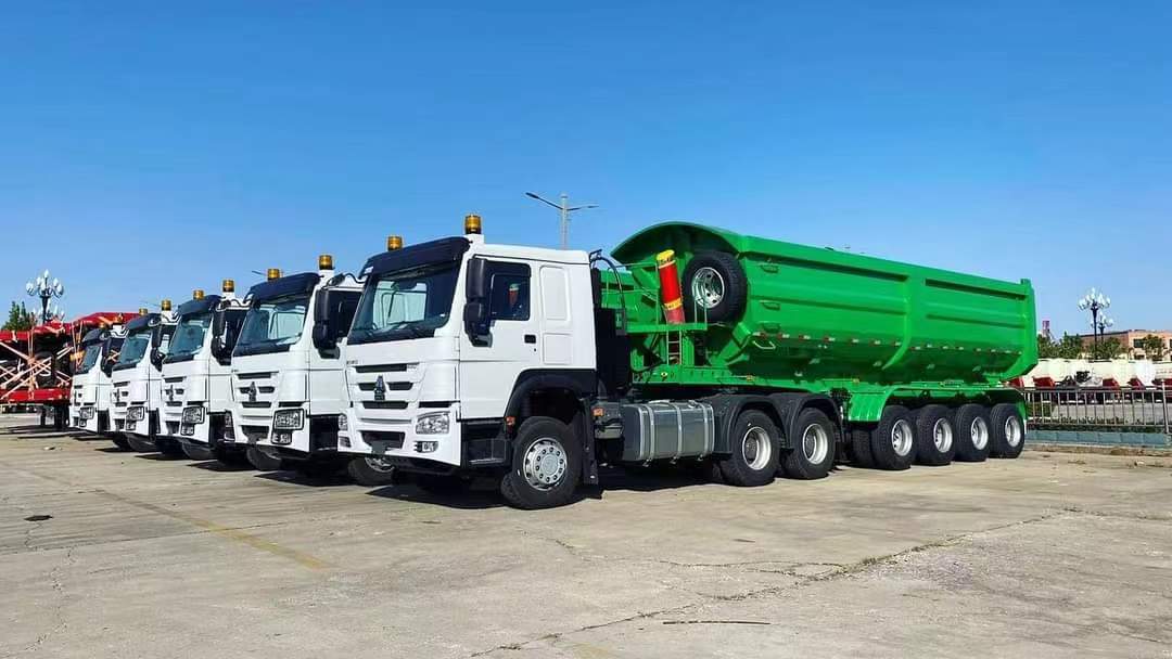 Rear tipping dump semi-trailer ordered by Korean customers