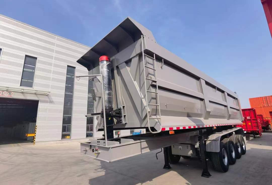 8.5-meter flatbed rear-turn dump semi-trailer