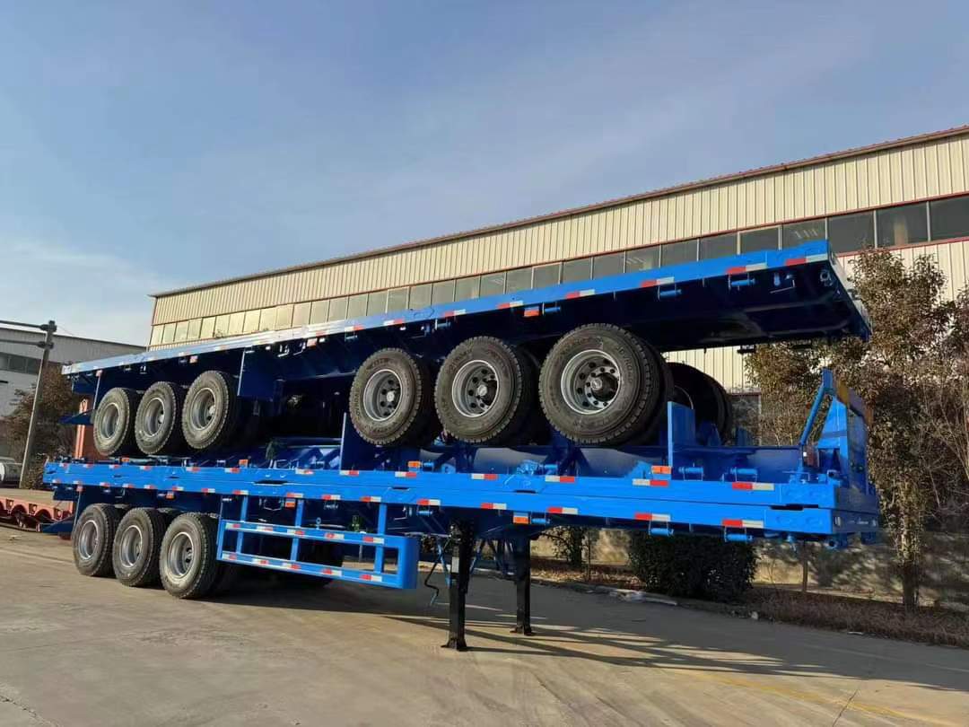 40-inch three-axle multi-functional small gooseneck container semi-trailer