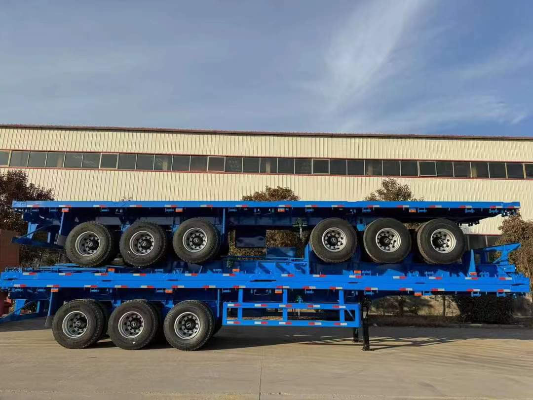 40-inch three-axle multi-functional small gooseneck container semi-trailer